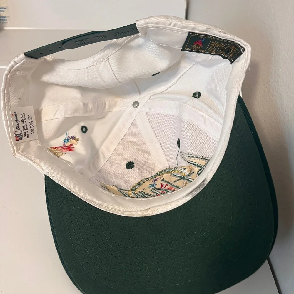Bug Atlanta 1996 Olympic Games White and Green Snap Back Cap NOS